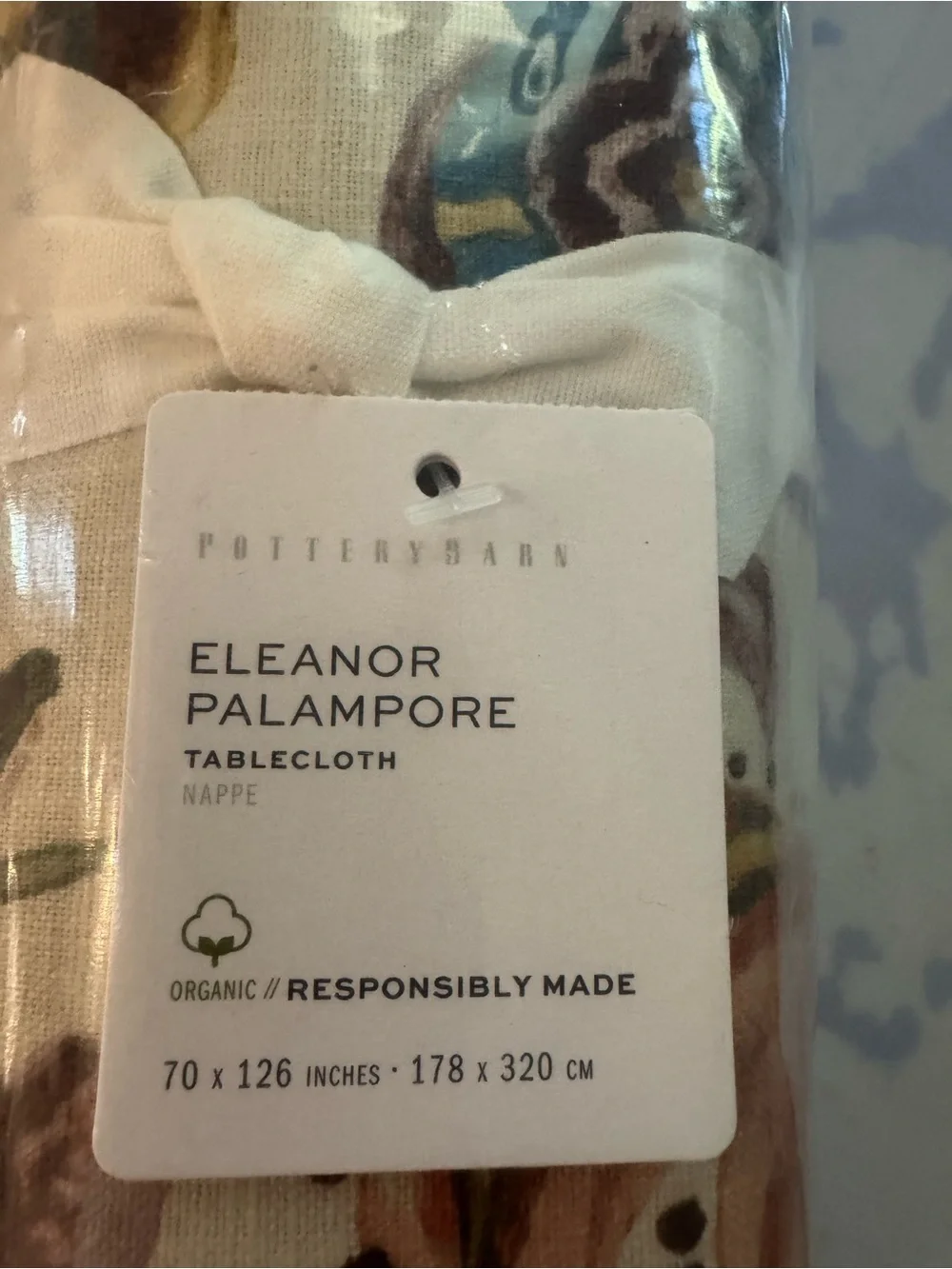Pottery Barn Eleanor Palampore Floral Paisley Tablecloth 70” x 126”